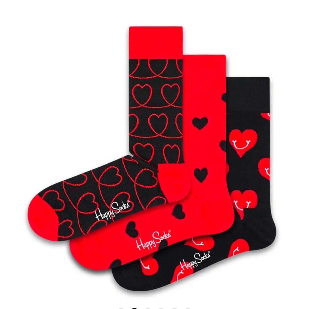 Happy  Socks 3-Pack Heart Socks Gift Set